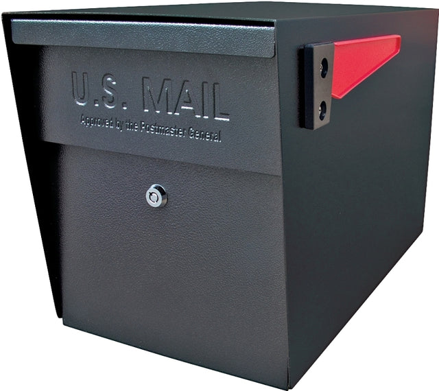 Mail Boss Packagemaster 7106 Series Mailbox, Black, Steel, Powder-Coated, 11-1/4 in W, 21 in D