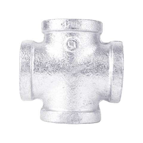 STZ Industries 1/2 in. FIP each X 1/2 in. D FIP 1/2 in. D FIP Galvanized Malleable Iron Cross