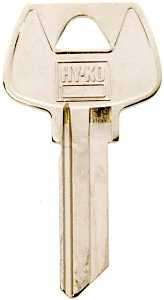 Hy-Ko 11010S68 Key Blank, Brass, Nickel, For: Sargent Cabinet, House Locks and Padlocks, S68 Key Number, Pack of 10