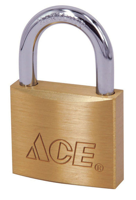 Ace 1-7/8 in. W X 2-3/4 in. L Brass Double Locking Padlock
