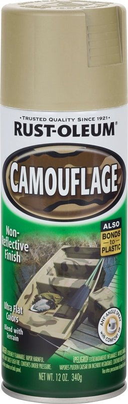 Specialty 263653 Camouflage Spray Paint, Ultra Flat, Sand, 12 oz Can