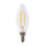 Feit Electric CTC40/927CA/FIL/6 LED Bulb, 300 Lumens, 3.3 W, B10 Lamp, 40 W Equivalent, E12 Lamp Base, Clear, 6/PK