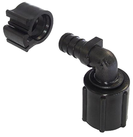 Flair-It PEXLOCK 30816 Pipe Elbow, 1/2 in, FPT, 90 deg Angle, Black, 100 psi Pressure