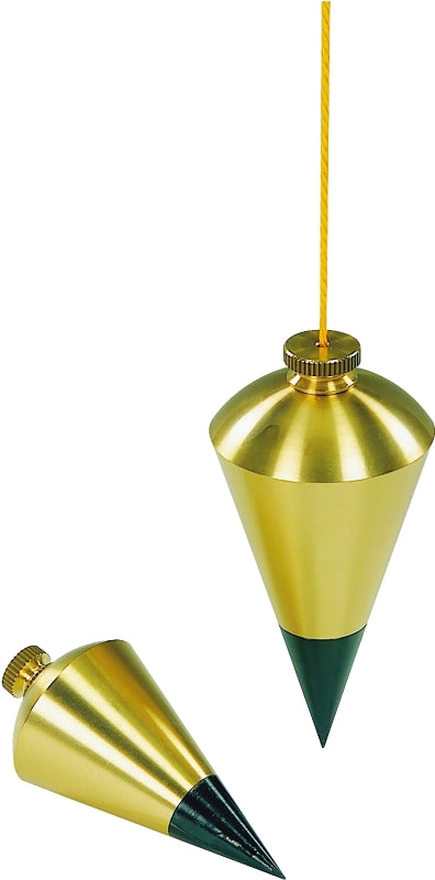 STANLEY 47-974 Plumb Bob, 16 oz, Brass, Lacquered