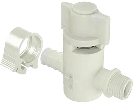 Flair-It 30888 Stop Valve, 1/2 x 3/8 in Connection, PEX x Compression, 100 psi Pressure, Polysulfone Body