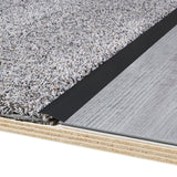 M-D 66267 Carpet Trim, 36 in L, 1-3/8 in W, Aluminum, Black, Matte, Nail Fastener