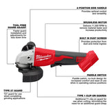 Milwaukee M18 2686-20 Brushless Cut-Off Grinder, Tool Only, 18 to 20 V, 5/8-11 Spindle, 4-1/2, 5 in Dia Wheel