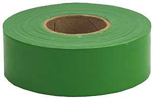 CH Hanson 17026 Flagging Tape, 300 ft L, 1-3/16 in W, Green, Polyethylene