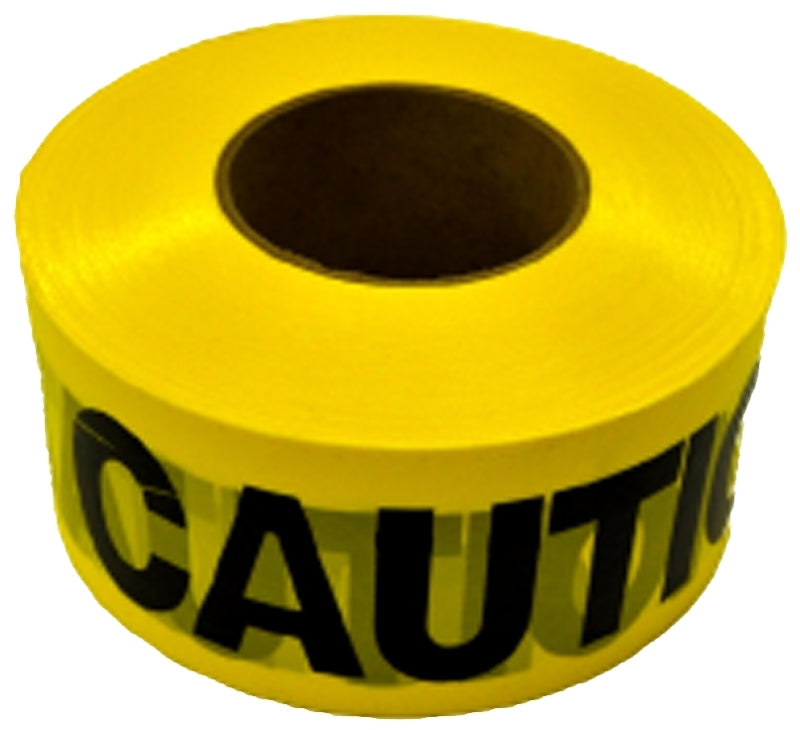 CH Hanson 16009 Barricade Safety Tape, 1000 ft L, 3 in W, Yellow, Polyethylene