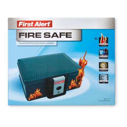 First Alert 0.17 cu ft Key Lock Blue Fire Chest