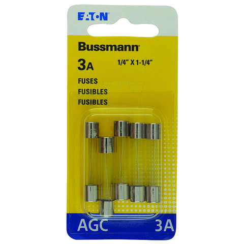 Bussmann 3 amps AGC Clear Blade Fuse 5 pk, Pack of 5