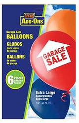 Hy-Ko ADD-Ons Series 40636 Balloon, GARAGE SALE, Vinyl, Pack of 5