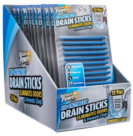 Instant Power 1507 Bio-Enzymatic Drain Stick, Solid, Pack of 12