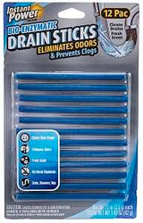 Instant Power 1507 Bio-Enzymatic Drain Stick, Solid, Pack of 12