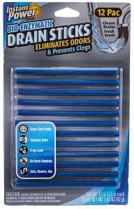 Instant Power 1507 Bio-Enzymatic Drain Stick, Solid, Pack of 12