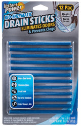 Instant Power 1507 Bio-Enzymatic Drain Stick, Solid, Pack of 12