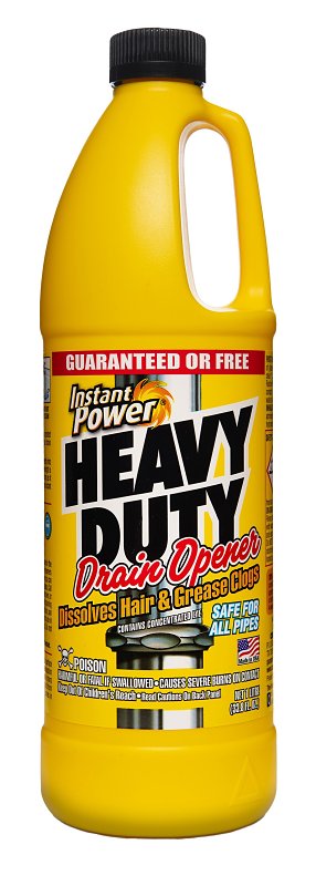 Instant Power 1870 Drain Opener, Liquid, Clear, Odorless, 1 L, Pack of 6
