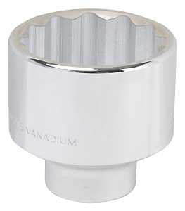 Vulcan MT-SM6060 Drive Socket, 60 mm Socket, 3/4 in Drive, 12-Point, Chrome Vanadium Steel, Chrome