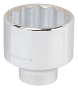 Vulcan MT-SM6060 Drive Socket, 60 mm Socket, 3/4 in Drive, 12-Point, Chrome Vanadium Steel, Chrome