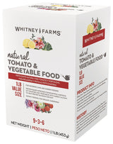 Whitney Farms 10101-13179 Natural Organic Plant Food, 1 lb Bag, Powder, 9-3-6 N-P-K Ratio