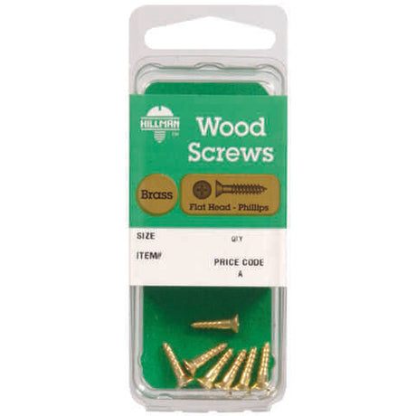 HILLMAN No. 6 X 1/2 in. L Phillips Coarse Wood Screws 10 pk, Pack of 10