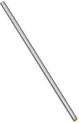National Hardware N179-432 Threaded Rod, 3/8-16 Thread, 24 in L, A Grade, Steel, Zinc, UNC Thread