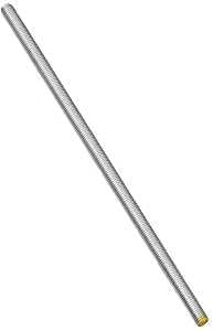 National Hardware N179-432 Threaded Rod, 3/8-16 Thread, 24 in L, A Grade, Steel, Zinc, UNC Thread