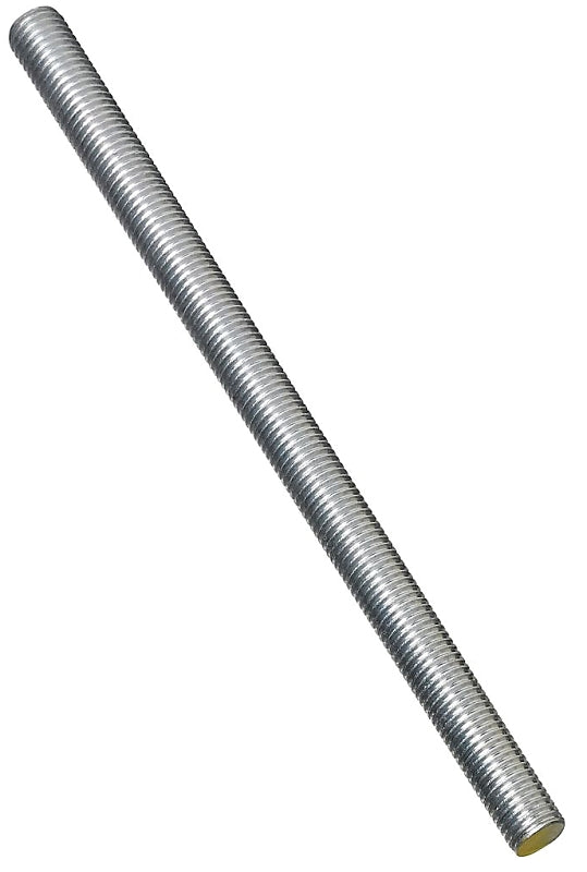 National Hardware N179-473 Threaded Rod, 3/4-10 Thread, 24 in L, A Grade, Steel, Zinc, UNC Thread