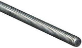 National Hardware N179-440 Threaded Rod, 7/16-14 Thread, 24 in L, A Grade, Steel, Zinc, UNC Thread