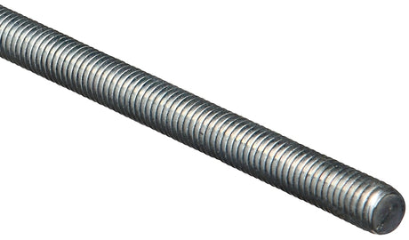 National Hardware N179-440 Threaded Rod, 7/16-14 Thread, 24 in L, A Grade, Steel, Zinc, UNC Thread