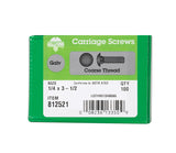 HILLMAN 1/4 in. X 3-1/2 in. L Hot Dipped Galvanized Steel Carriage Bolt 100 pk