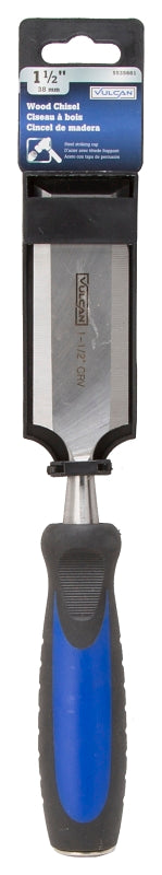 Vulcan JL-CH6 Chisel, 1-1/2 in Tip, 10-1/4 in OAL, CRV Blade, Ergonomic Grip Handle