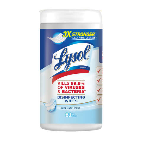 Lysol Fiber Weave Disinfecting Wipes 80 pk, Pack of 6