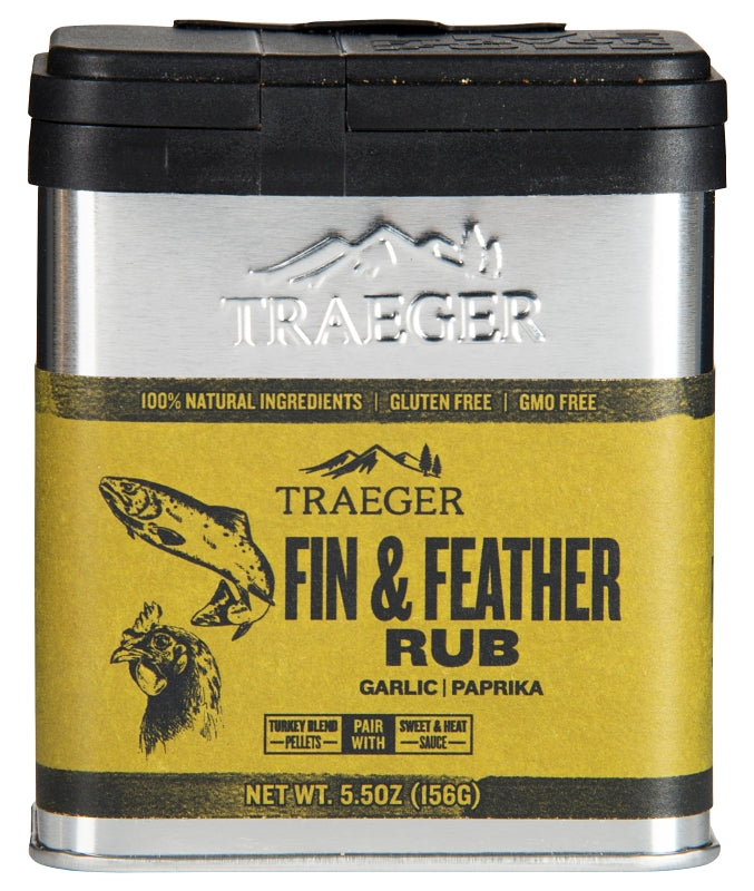 Traeger SPC176 Fin and Feather Rub, 5.5 oz Tin