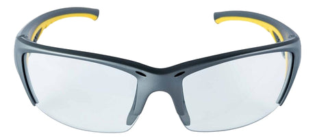 3M 90212-HZ4-NA Safety Eyewear, Anti-Fog, Scratch-Resistant Lens, Plastic Frame, Gray/Yellow Frame, UV Protection: Yes