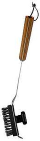Traeger BAC537 Grill Cleaning Brush, Nylon Bristle, Wood Handle, Dual-Grip Handle
