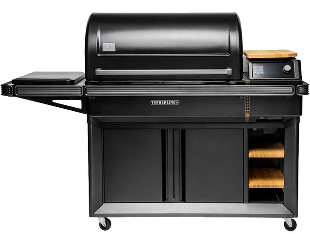 Traeger TIMBERLINE XL Series TBB01RLG Pellet Grill, 594 sq-in Primary Cooking Surface, Cabinet Storage, Steel Body