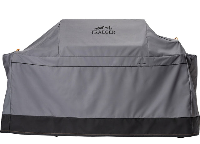 Traeger BAC601 Grill Cover, 70 in W, 25 in D, 48 in H, 600D Polyester/Nylon, Gray