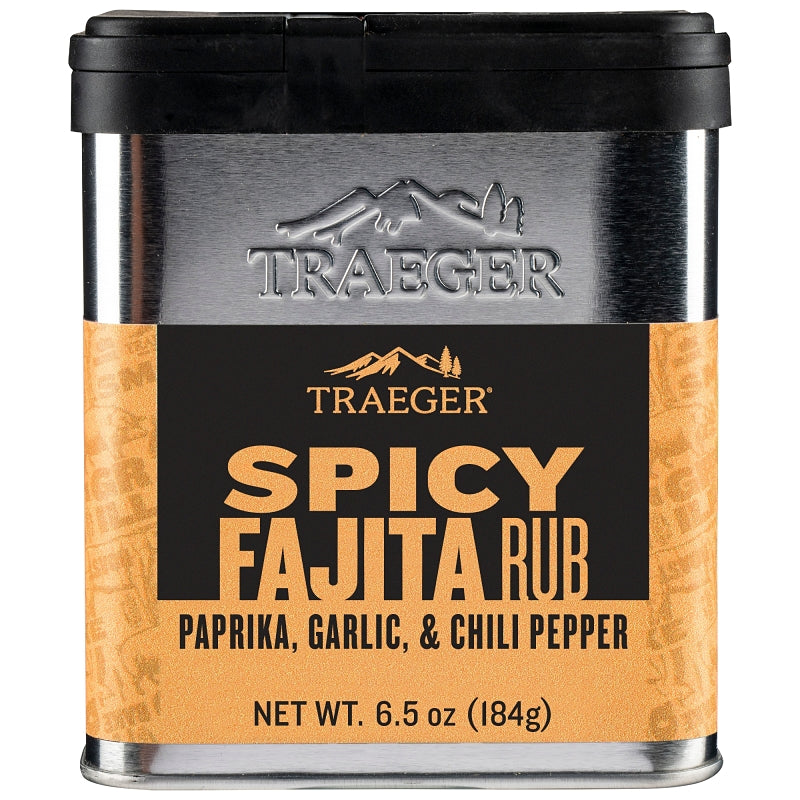 Traeger SPC217 Spicy Fajitas Rub, Savory, Spicy, 6.5 oz Tin, Pack of 6