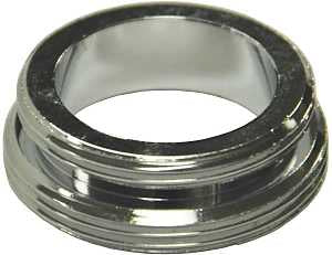 Danco 10520 Series Aerator Adapter, For: 15/16 Male Thread Devices, 15/16-27 x 55/64-27 in, Male, Brass, Chrome Plated
