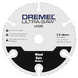 Dremel US500-01 Cutting Wheel, 4 in Dia, 0.3 in Thick, 3/8 in Arbor, Carbide Abrasive