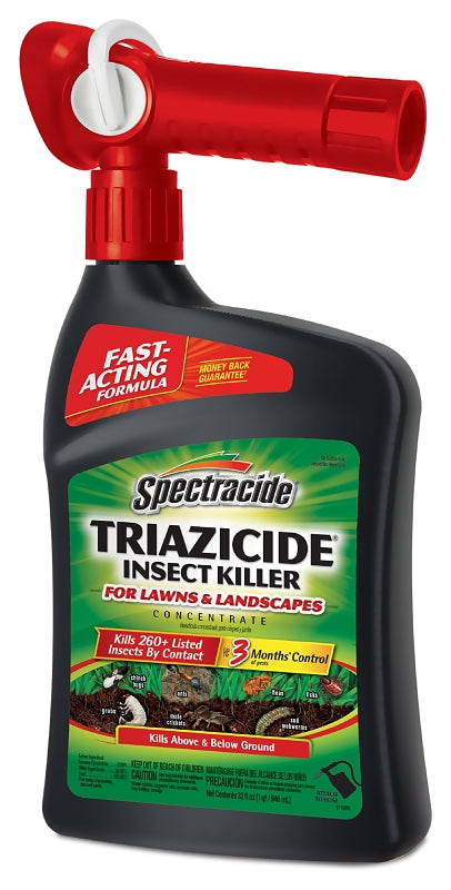Spectracide Triazicide HG-95830 Insect Killer, Liquid, Spray Application, Outdoor, 32 oz
