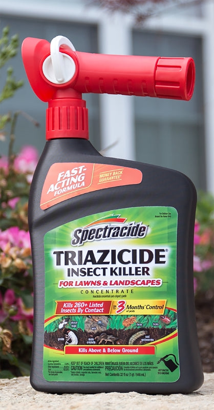 Spectracide Triazicide HG-95830 Insect Killer, Liquid, Spray Application, Outdoor, 32 oz