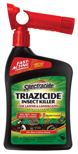 Spectracide Triazicide HG-95830 Insect Killer, Liquid, Spray Application, Outdoor, 32 oz