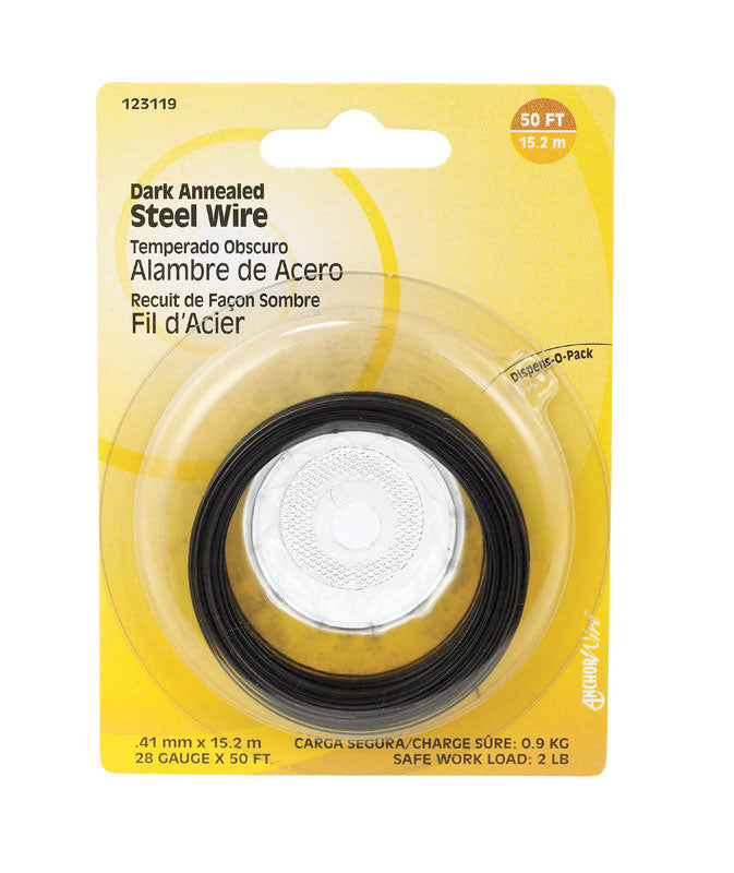 HILLMAN 50 ft. L Black Annealed Steel 28 Ga. Wire, Pack of 10