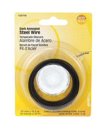 HILLMAN 50 ft. L Black Annealed Steel 28 Ga. Wire, Pack of 10
