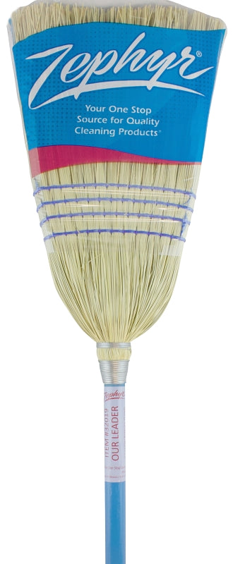 Zephyr 32019 Household Broom, #19 Sweep Face, Broomcorn/Natural Fiber Bristle