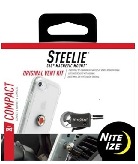 Nite Ize Steelie STFK-01-R8 Car Vent-Mount Kit, Steel, Black