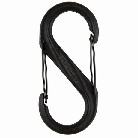 DUAL CARABINER PLASTIC BLK NO6