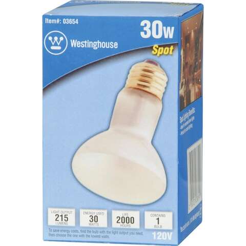 Westinghouse 30 W R20 Spotlight Incandescent Bulb E26 (Medium) White 1 pk, Pack of 6